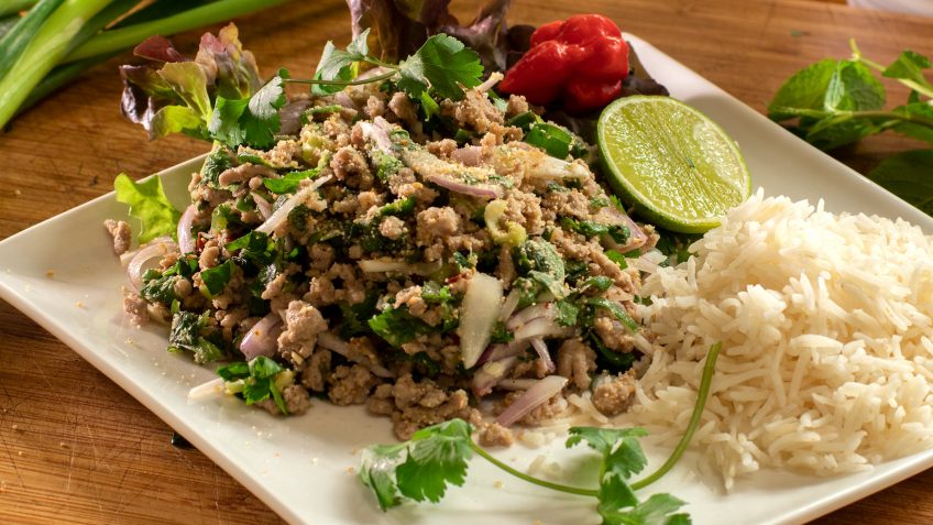 Chicken or Pork chicken Thai larb salad